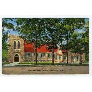  Reformed Church Linen Postcard Sheboygan Wisconsin 