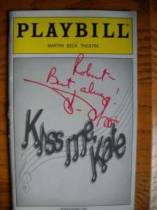 Signed Inscribed Marin Mazzie Playbill Kiss Me, Kate  