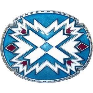  Original sisqiyou Indian Turquoise Belt Buckle pewter 