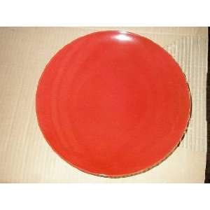   Classical Bright Red  11 Inch Round Ceramic Plate