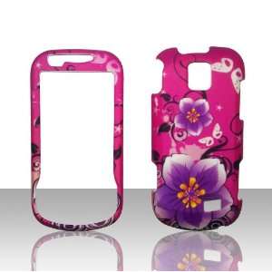 Purple Flower on HotPink Samsung Intercept M910 Virgin Mobile, Sprint 