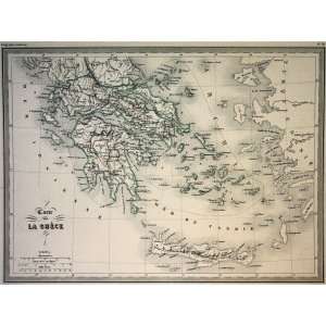  VA Malte Brun Map of Greece (1861)