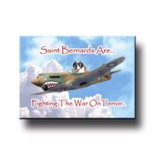  Saint Bernard War On Terror Fridge Magnet 