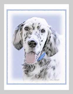 English Setter Dog Blank Note Greeting Cards  