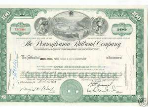MERRILL LYNCH Stock Certificate / 1964 Pennsylvania RR  