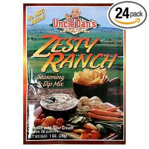 Uncle Dans Seasoning and Dip Mix, Zesty Ranch, 1 Ounce Pouches (Pack 