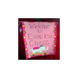  Circus Themed Personalized Birthday Banner Office 