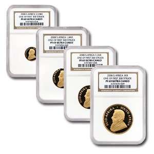  2008 4 Coin Proof Gold South African Krugerrand Set NGC PF 
