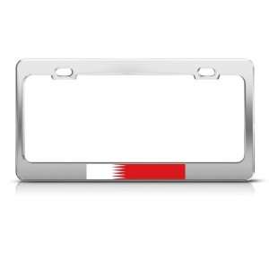Bahrain Chrome Country Metal license plate frame Tag Holder