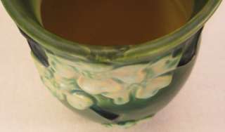   II Roseville Art Pottery 8 Vase ~ Green/White/Black ~ VG Condition