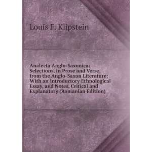   Essay, and Notes, Critical and Explanatory (Romanian Edition) Louis F