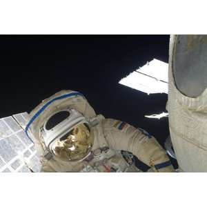  Russian Cosmonaut Performs a Spacewalk , 72x48