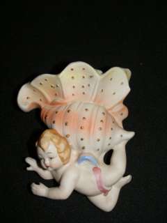 Vintage Bisque Angel Wall Pocket Occupied Japan  