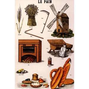  LE PAIN BREAD FOOD FRENCH PARIS VINTAGE POSTER REPRO ON 