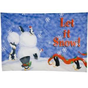  Gemmy 18125 Holiday Yard Card   Penguins, Let It Snow with 