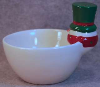 TII COLLECTIONS SNOWMAN CHRISTMAS DIP SERVING BOWL  