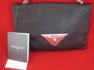 RENATO ANGI ITALY Soft Black Leather NEW Evening Cross Body Bag  