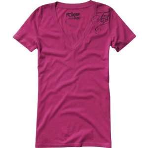  Fox Racing Glorious Vneck Girls Short Sleeve Casual Shirt 