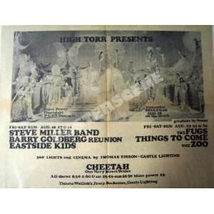  Steve Miller Fugs Cheetah 1968 Concert Ad Poster