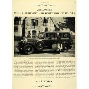  1929 Ad Limousine Lincoln Automobile Motor Car Vehicle 