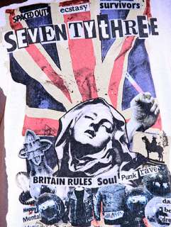 Pepe Jeans 73 Rave Vintage Wash Poster Print T Shirt  