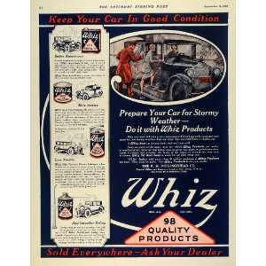  1925 Ad Whiz Auto Body Polish R M Hollingshead Lubricant 
