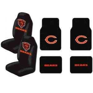  A Set of 4 Universal Fit NFL Plush Carpet Floor Mats and A 