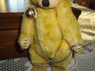 Antique TEDDY BABY Mohair Bear with CHAIN Made in JAPAN  