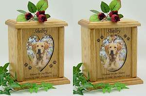 Large   Red Oak Photo Pet Cremation Urn/Dog Cat Urns  