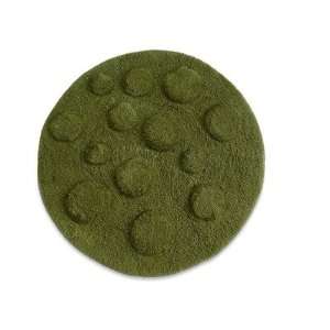   Bamboo Viscose Bubble Round Bath Mat in Forest Green