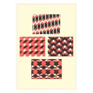  Black and Pink Geometric Patterns Giclee Poster Print 