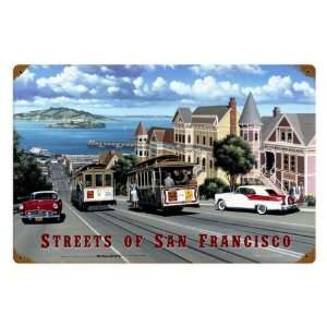 San Francisco Streets Automotive Vintage Metal Sign   Victory Vintage 