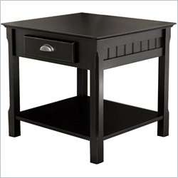 Winsome Timber Solid Wood /Nightstand Black End Table 021713201249 