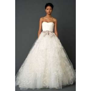  Strapless Ball Gown Featuring Woven Crisscross Bodice and 