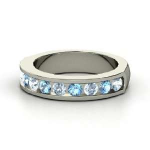  Daria Ring, Sterling Silver Ring with Blue Topaz 
