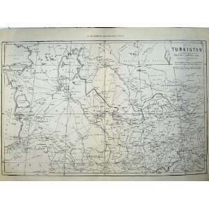  1873 Map Turkistan Caspian British India Atlas Print