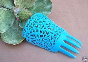 Blue Spanish peineta mantilla hair comb  