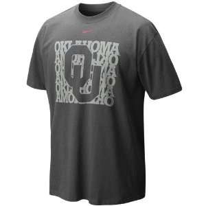  Nike Oklahoma Sooners Charcoal Undercover Logo T shirt 