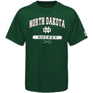  Russell North Dakota Fighting Sioux Green Hockey T shirt 