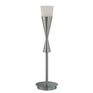 Lite Source LS 21190PS/FRO Tocco Table Lamp, Polished Steel with Semi 