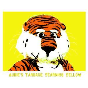  Auburn Painting   Aubie Yearning Yardage Yellow Sports 