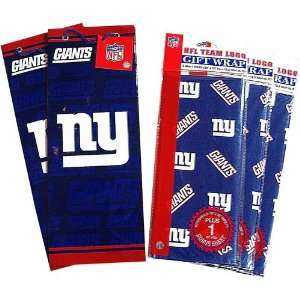  Pro Specialties New York Giants Slim Size Gift Bag & Wrapping Paper 