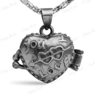 Heart Wish Box Treasure Locket Antique Silver MB543 1  