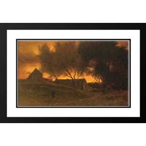  Inness, George 24x17 Framed and Double Matted The Gloaming 