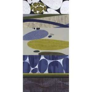 Mary Calkins 17W by 34H  Water Over Stones I CANVAS Edge #5 3/4 
