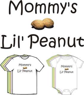Mommys Lil Peanut Funny Cute Baby Boy Clothes T Shirt  