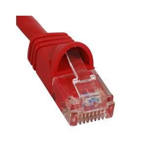  Patch Cord 7 Foot Cat6 Red Bare 24 Awg Copper Wire Slim 