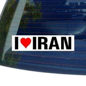  I Love Heart IRAN   Window Bumper Sticker Automotive