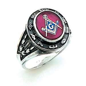  Cipher Blue Lodge Ring   Sterling Silver Jewelry