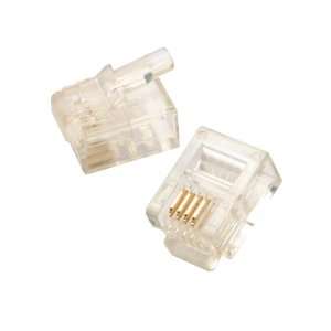  Plug,Stranded,6P4C,Round Cable,6 uin Gold,50/Pack